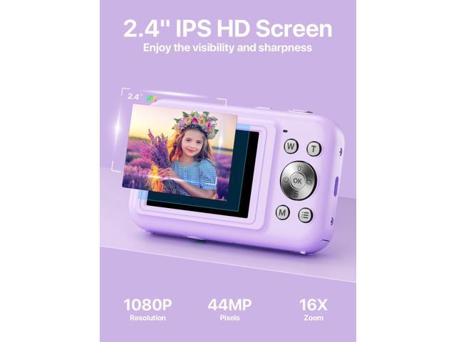 Digital Camera, FHD 1080P Kids Camera with 32GB SD Card 16X Digital Zoom Portable Small Camera, Compact Point and Shoot Camera Mini Digital Camera...