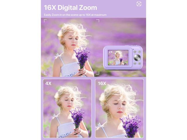 Digital Camera, FHD 1080P Kids Camera with 32GB SD Card 16X Digital Zoom Portable Small Camera, Compact Point and Shoot Camera Mini Digital Camera...