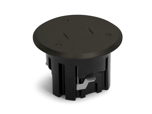 Lew Electric Round Floor Box Kit (Screw Plugs, Dark Bronze)