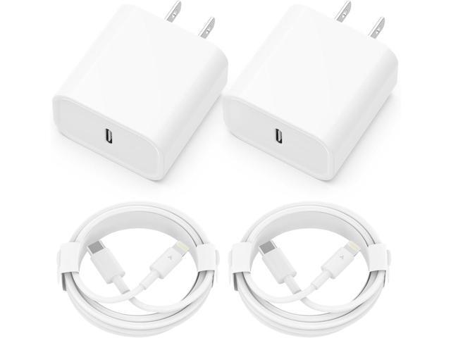 Phone Charger [MFi Certified] 2 Pack 20W PD USB C Wall Fast Charger Adapter with 2 Pack 6FT Type C to Lightning Cable Compatible for iPhone 14 13...