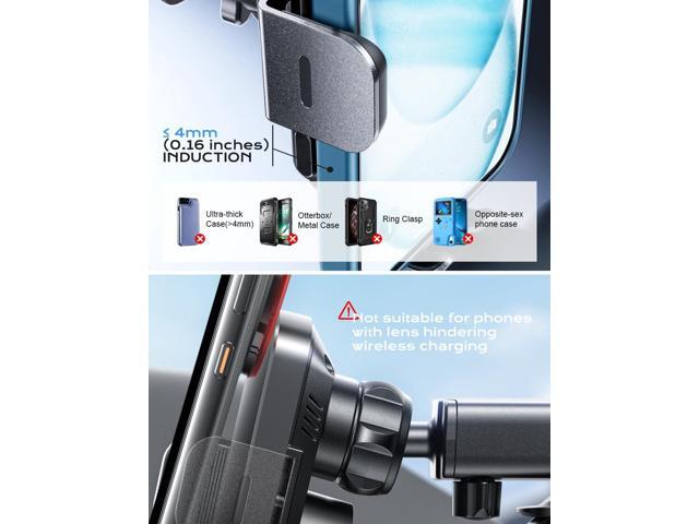 CHGeek Wireless Car Charger, 15W Fast Charging Auto Clamping Car Charger Phone Mount Phone Holder fit for iPhone 15 14 13 12 11 Pro Max Xs, Samsung...