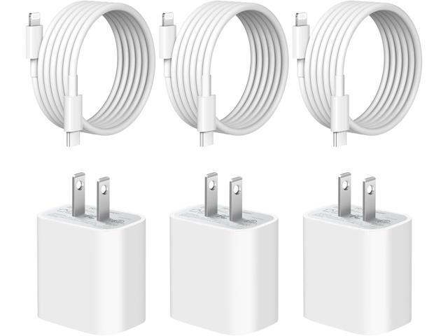 [3 Pack] iPhone 14 13 12 11 Charger 20W USB-C Charger Blocks and 6Ft iPhone Charger Cable Compatible with iPhone 14/13/12/11/Xs/8