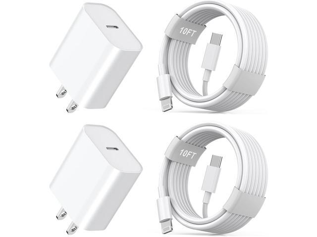 Phone 12 13 14 Fast Charger,[MFi Certified] 2Pack 20W Phone Charger Fast Charging Block Adapter with 10FT USB-C to Lightning Data Sync Charging...