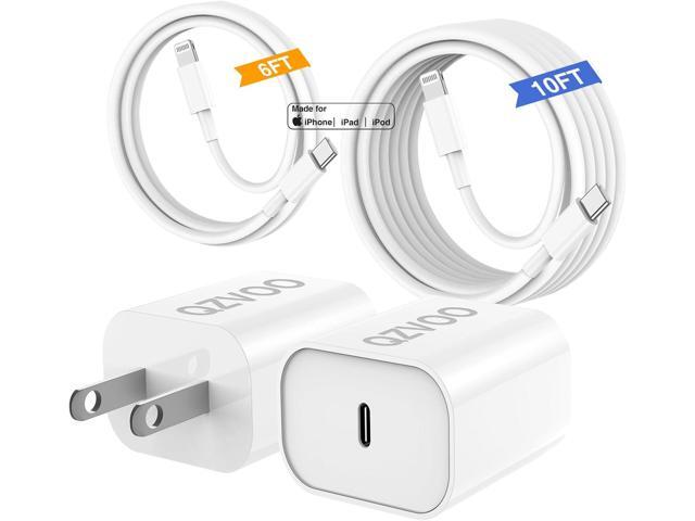 (6ft+10ft)iPhone Charger Fast Charging, for iPhone 14 13 12 Fast Charger,20W USB C Wall Charger with Type C to Lightning Cord, iPhone Fast Charging...