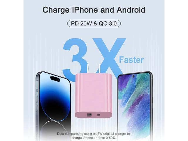 USB C Charger Block Charging Block Type C Charge 20W Wall Chargers 4 Pack for iPhone 16/16 Plus/16 Pro/16 Pro Max/iPhone 15/15 Pro/15 Pro...