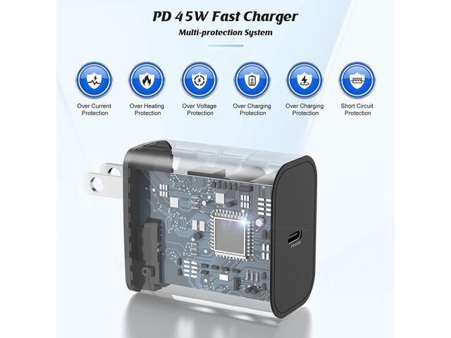 2Pack 45W Super Fast Charger Type C Long, USB C Wall Charging Block Plug and 10ft Android Phone Charger Cable for Samsung Galaxy S25/S25 Plus/S24...