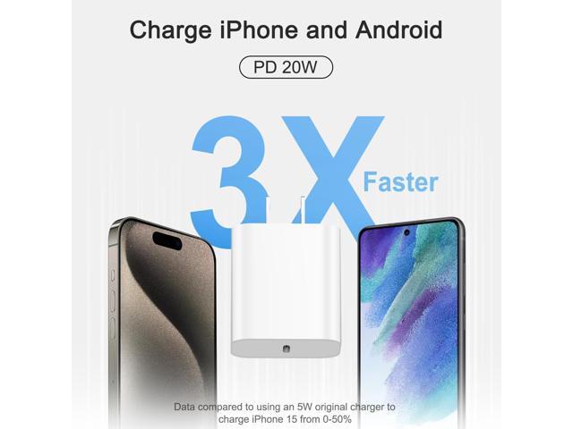 iPhone 15 Charger Fast Charging iPhone 15 Pro Max Charger Type C Charger Block iPad Pro Charger with 2 Pack 6FT Cable for iPhone 15/15 Plus/15...