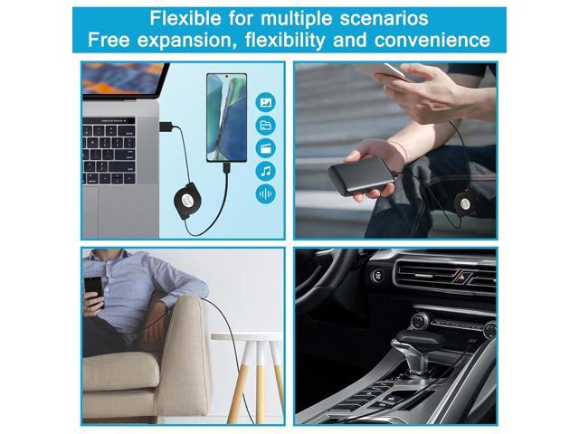 Retractable USB C Cable for Car,3.3ft 3 Pack Android Phone USB C to USB A Cord Fast Charging for Samsung Galaxy S24/S24...