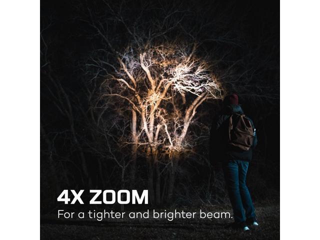 NEBO Newton Powerful LED Handheld Flashlight AA Battery Powered Compact Waterproof Flashlight Storm Gray Available in 500, 1000, 1500 Lumens