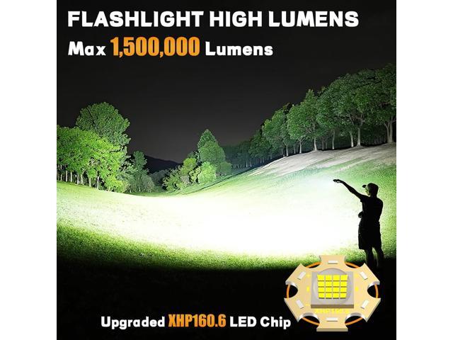 Rechargeable Flashlights 1500000 High Lumens,Super Bright LED Flashlight,Tactical Powerful Waterproof Handheld Flashlights with Zoomable 6...