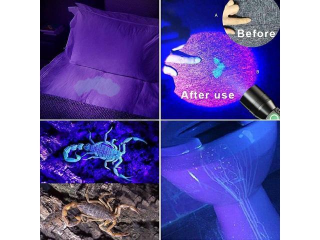 UV Flashlight Black Light, 3-in-1 Magnetic Flashlight Rechargeable, 1000 Lumen Tactical LED Flashlight, 7 Modes Waterproof UV Light Flashlight for...