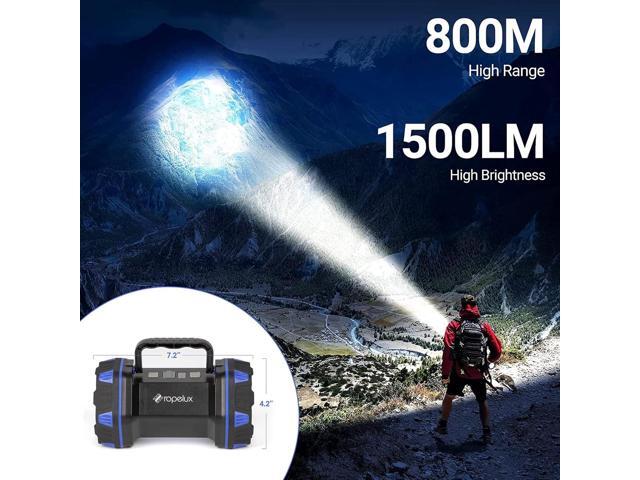 Led Camping Lantern Rechargeable, Camping Flashlight 1500LM, 8 Light Modes, Camping Lights 4800 Capacity, Portable Bright Flash Light for...