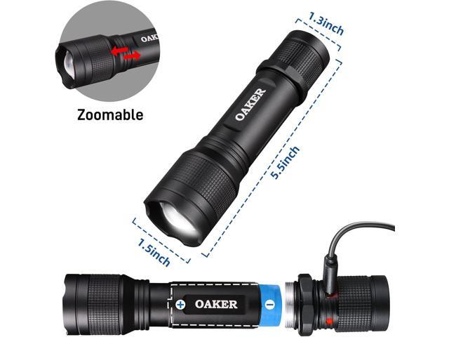XF2013 USB-C Rechargeable Flashlight 2000 Lumens,5 Light Modes LED Flashlight, Waterproof Hand light for Hiking Camping
