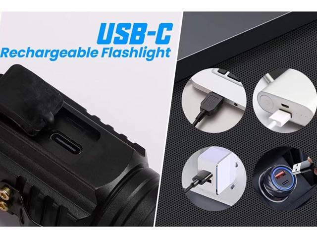 Mini Flashlight 2550 Lumens Rechargeable USB C Charging, Small Flashlights High Lumens 5 Modes, Pocket Flashlight with Clip, Magnetic Flashlight...
