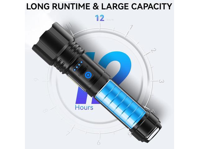 Rechargeable Flashlights High Lumens Flash Light,900,000 Lumen Super Bright LED Flashlight, High Power Brightest USB Flashlights, Waterproof...