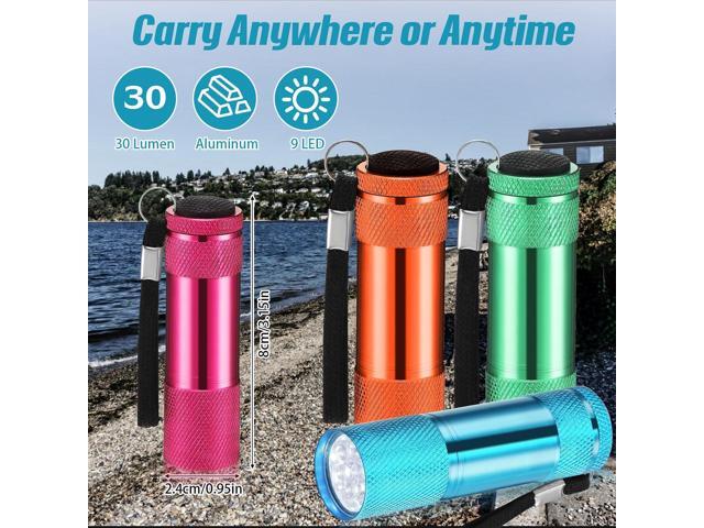VIHOSE 12 Pcs Mini Flashlights Bulk, Bright Aluminum Handheld Flash Lights with Lanyard, Small LED Flashlights for Kids Night Reading Emergency...