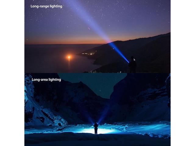 Rechargeable Led Flashlights High Lumens, 250000 Lumens Super Bright Tactical Flashlight, Handheld Powerful Flashlights for Emergencies, Camping,...