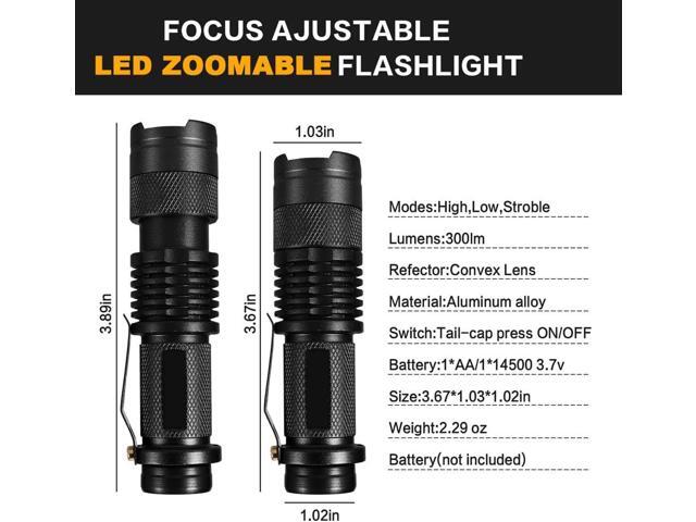 10pack LED Flashlights High Lumens - Mini Flashlights for Camping, Hiking, Dog Walking - Handheld Bright Flashlight with 3 Modes for Outdoor Home...