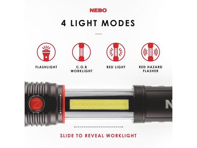NEBO SLYDE+ Flashlight (2nd Gen) 400 Lumens, 7 Light Modes, Bright COB Work Light & LED Tactical Flashlight, Magnetic Base, Great for Camping,...