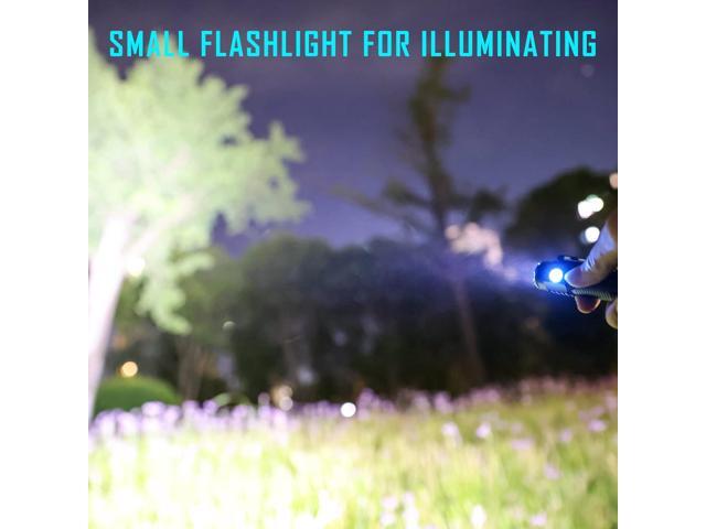 lexall Small Flashlight, 1200 High Lumens, USB Rechargeable Compact LED Flashlight with Clip, Mini Pocket Sized EDC Flashlight with Unique Tail...