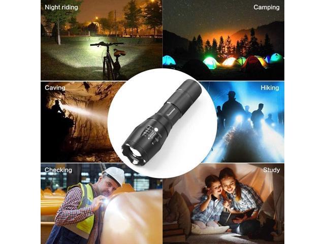 Tactical Flashlight 5 Pack Tac Light Torch Flashlight Tactical Flashlight Brightest LED Flashlight with 5 Modes Adjustable Waterproof Flashlight...