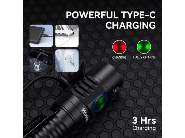 Wurkkos FC11 EDC LED Flashlights Rechargeable 90CRI Max 1300Lumen Small Powerful Flashlight, IP67 Waterproof Torch, Magnetic Tailcap, Great for...
