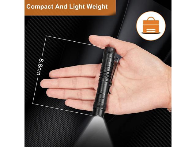 10 Pieces Mini Small LED Flashlight Handheld Pen Light Flashlight with Clip Led Pen Pocket Light Torch for Camping Outdoor Emergency Diary Lighting...