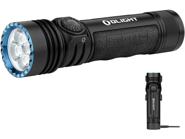 OLIGHT Seeker 4 Pro Rechargeable Flashlights, 4600 Lumens High Powerful Bright Light with USB C Holster, Waterproof IPX8 for Emergencies, Camping,...