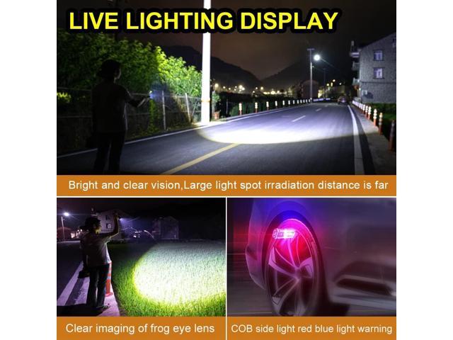 Portable Rechargeable LED Work Light, Mini Magnetic Flashlights for Mechanics with COB Sidelight, Small Multi-Use Waterproof Super Bright Car...