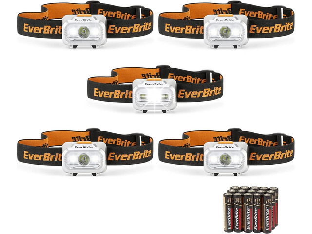 EverBrite LED Headlamp, 4 Lighting Modes, Pivoting Head with Adjustable Headband, IPX4 Water Resistant, Perfect for Running, Camping, Hiking,...