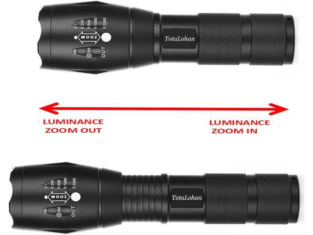 TC1200 Military Grade 2000 Lumen 5 Mode LED Tactical Flashlight Torch for Hurricane Camping Biking Hiking Home Emergency,2 Pack