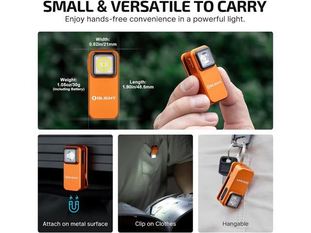 OLIGHT Oclip Rechargeable EDC Flashlight 300 Lumens Dual Light Sources Compact Pocket Clip Light, Convenient USB C Charging, Portable Magnetic for...