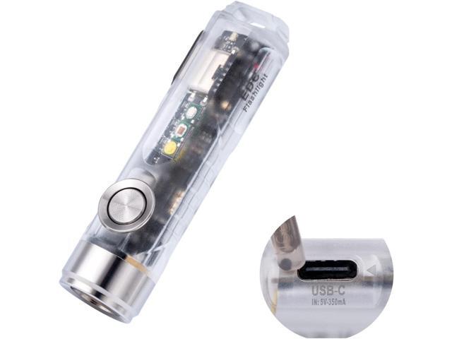 RovyVon Aurora A8 4th Gen USB C Keychain Flashlights Rechargeable, 650 Lumens 6500K Cool White Super Bright Mini Flashlight, with Red/White/365nm...