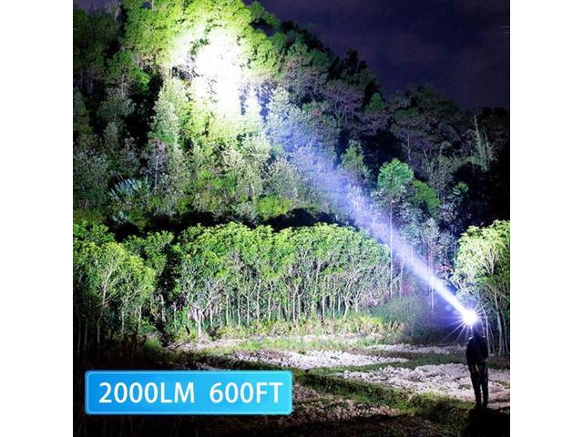 Rechargeable Tactical Flashlight, Magnetic LED Flashlight with COB Work Light, Super Bright 2000 Lumens Flash Light 4 Modes Waterproof Zoomable...