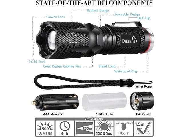 2 in 1 Blacklights Flashlight, UV 395nm Ultraviolet Torch Light High Lumen for Home Security, Outdoor Camping Cycling Hiking, Scorpion Hunting, Pet...