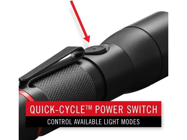 Coast HX5R 620 Lumen Rechargeable LED Flashlight with Slide Focus and CR123 Compatible, Batteries Included