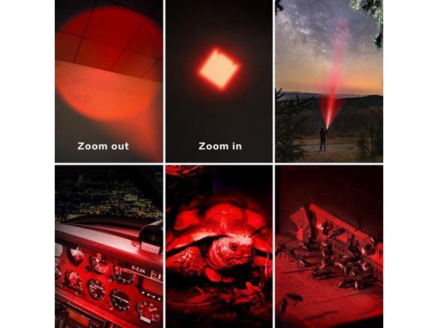 (Pack of 4) 4 Color Light Single Mode Flashlight: Red Light Flashlight, Green Light Flashlight, Blue Light Flashlight, Cool White Light Flashlight...