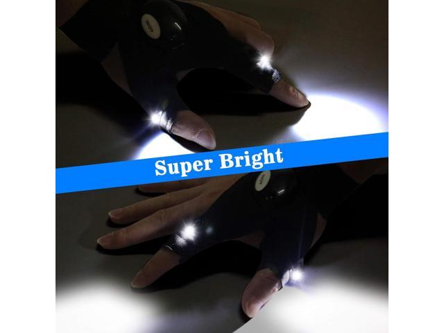 LED Flashlight Gloves, Gifts for Men Him Boyfriend Husband, Cool Gadget Finger Lights Waterproof for Camping Fishing Repairing, Fathers Day...