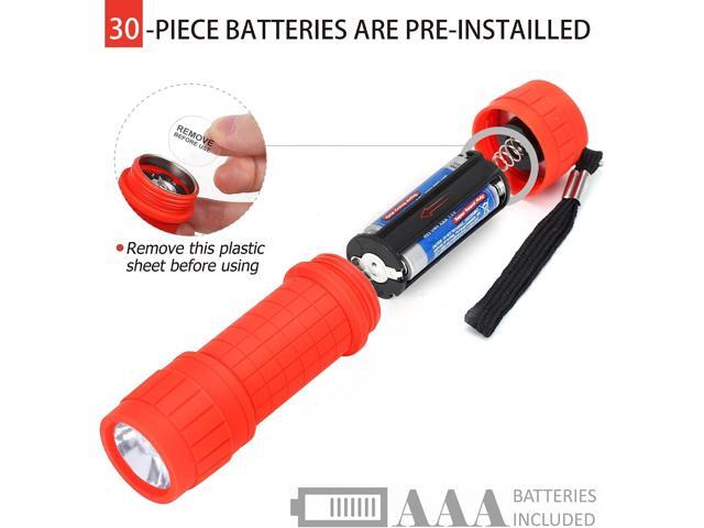 FASTPRO 10-Pack, Super Bright 100-Lumen (1W) LED Mini Flashlight Set, AAA Dry Batteries are Included and Pre-Installed