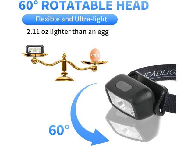 Headlamp Rechargeable, 4 Pack White Red Headlamp Flashlight, Motion Sensor Head Lamp Flashlight, 8 Mode for Outdoor Camping Running Cycling (4 pack)