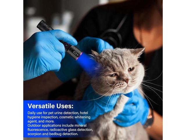 UV Flashlight 365nm, Black Light Flashlight LED, USB Rechargeable UV Light, Blacklight Flashlights for UV Resin Light Curing, Leak Detection and...