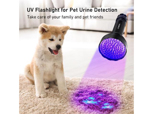 Blacklight Flashlight,128 LED UV Flashlights, Upgraded Bright Ultraviolet Flashlight Professional Black Light for Dog/Cat, Hunting Scorpions