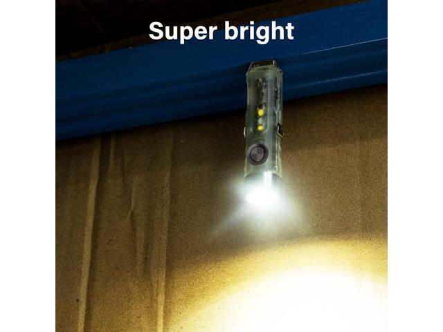 RovyVon A5U G4 Keychain EDC Flashlight, Glow in The Dark, 650 Lumens High Lumen Rechargeable EDC Keychain Flashlights with White Sidelight...