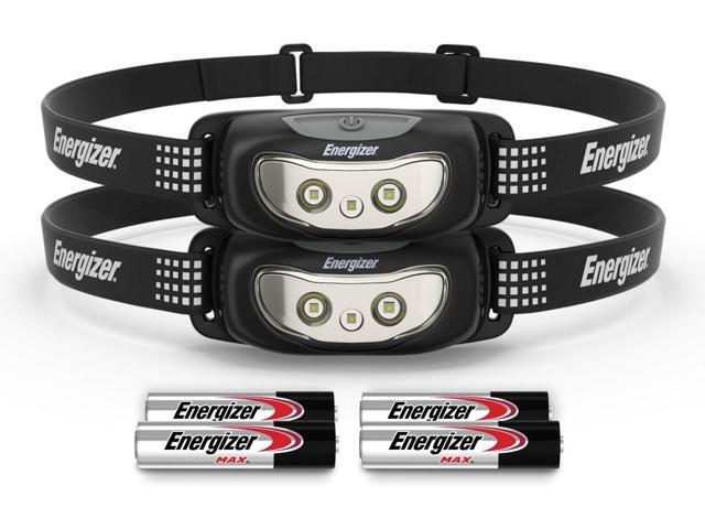Energizer Universal LED Headlamp (2-Pack), Bright Head Lamp for Outdoors, Camping and Emergency Light, IPX4 Water Resistant (Batteries Included)