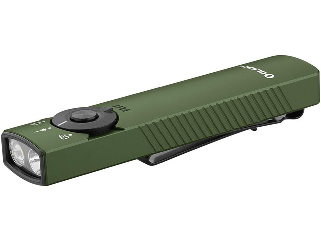 OLIGHT Arkfeld Pro Rechargeable EDC Flat Flashlight, OD Green CW UV Light, Green Beam, White LED, 1300 Lumens, Portable Pocket Light, Magnetic...