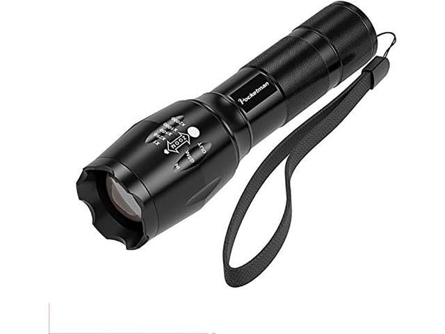 Pocketman 5 Pack, Led Tactical Flashlight Water Resistant Handheld Torch with 5 Modes and Adjustable Focus