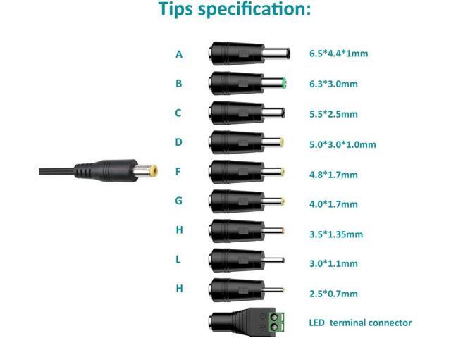 12V Power Supply AC Adapter DC 12 V Power Cord Universal Power Adapter 12Volt Charger Compatible with 1000mA 900mA 800mA 700mA 600mA 500mA 400mA...