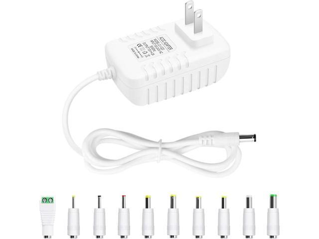 12V 2A Power Supply 24W AC/DC Adapter Wall Charger Replacement Power Cord AC 100V-240V to DC 12Volt 2A 1.5A 1A Converter for Security Camera BT...