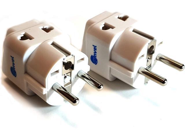 European Adapter, Travel Adapter 2 Pack European Power Adapter Schuko Plug Adapter,Universal Plug Adapter for Germany France Denmark Iceland...