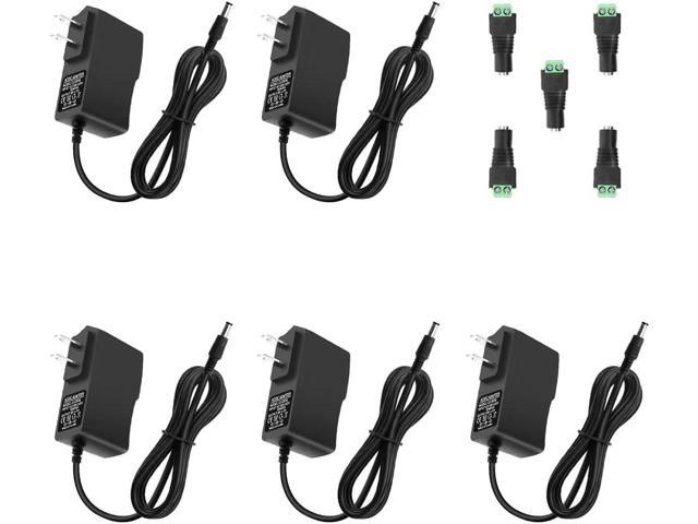 5V 2A Power Supply Adapter DC 5V 2000mA Power Cord AC/DC Charger AC 100V-240V to DC 5 Volt 1.5A 1Amp 0.5A for Security Camera Baby Monitor Graco...